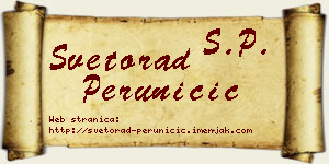 Svetorad Peruničić vizit kartica